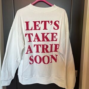 White Graphic Sweatshirt